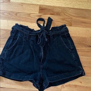 American Eagle Outfitters Black Jean Shorts Relaxed Fit